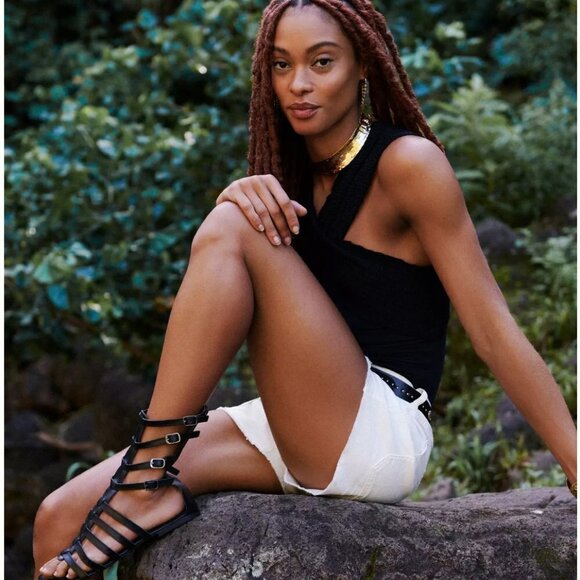 Jeffrey Campbell Gladiator Black‎ Sandals - Size 8 - Picture 2 of 5